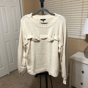 WOW Couture Woven Detail Sweater